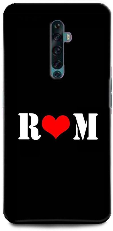 Afterglow Back Cover for OPPO Reno2 F R M, R LOVES M, NAME, LETTER, ALPHABET, RM LOVE, HART  (Multicolor, Shock Proof, Pack of: 1)