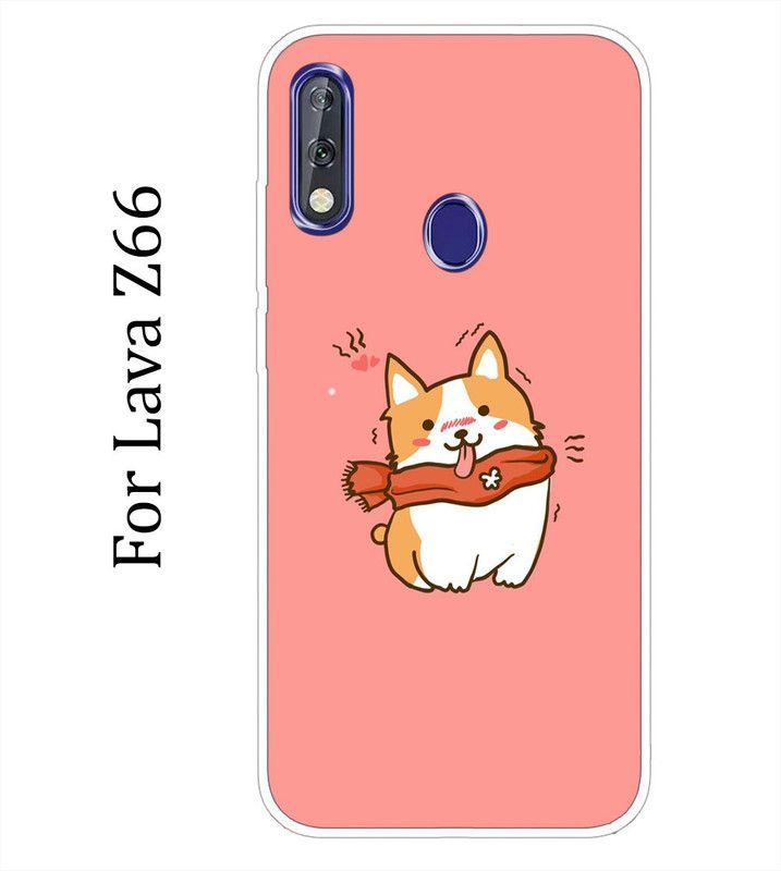 mitzvah Back Cover for Lava Z66  (Pink, Grip Case, Silicon, Pack of: 1)