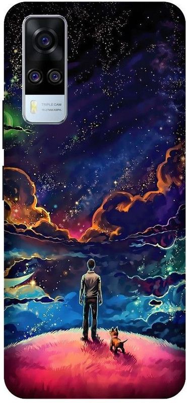 URCHIN Back Cover for Vivo Y51A Sky, Galaxy, Stars, Cool, blue, light, space  (Multicolor, Shock Proof, Pack of: 1)