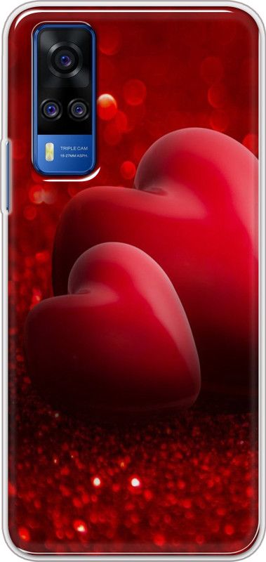 Hansviprint Back Cover for VIVO Y51A  (Red, Grip Case, Silicon, Pack of: 1)