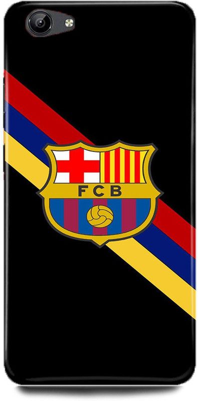 FRONK Back Cover for Vivo V5, 1601, FCB, BARCELONA, LOGO, SIGN  (Black, Hard Case, Pack of: 1)