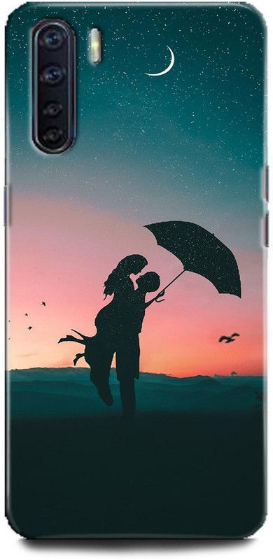 Afterglow Back Cover for Oppo F15 GIRL BOY, LOVE, ANIME, PINK, CUTE GIRL, DOLL, MOON LOVE  (Multicolor, Shock Proof, Pack of: 1)