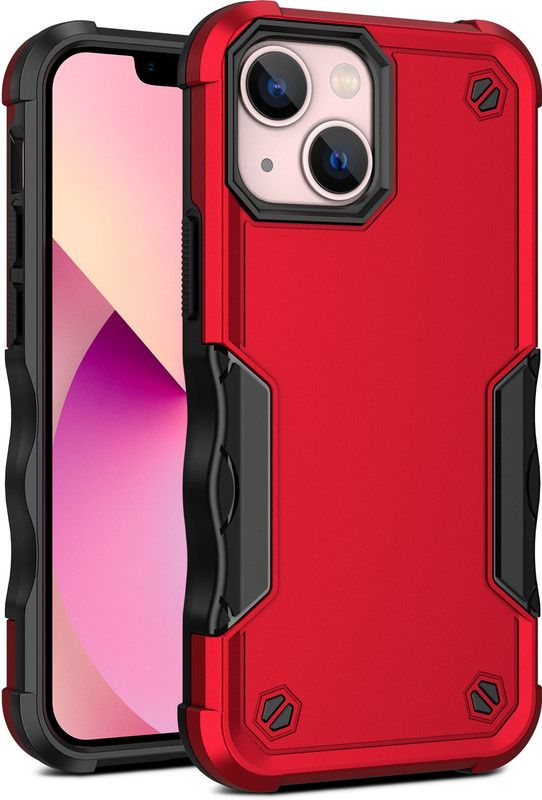 Q Wallet Back Cover for Apple iPhone 14 PLUS  (Red, Dual Protection, Pack of: 1)