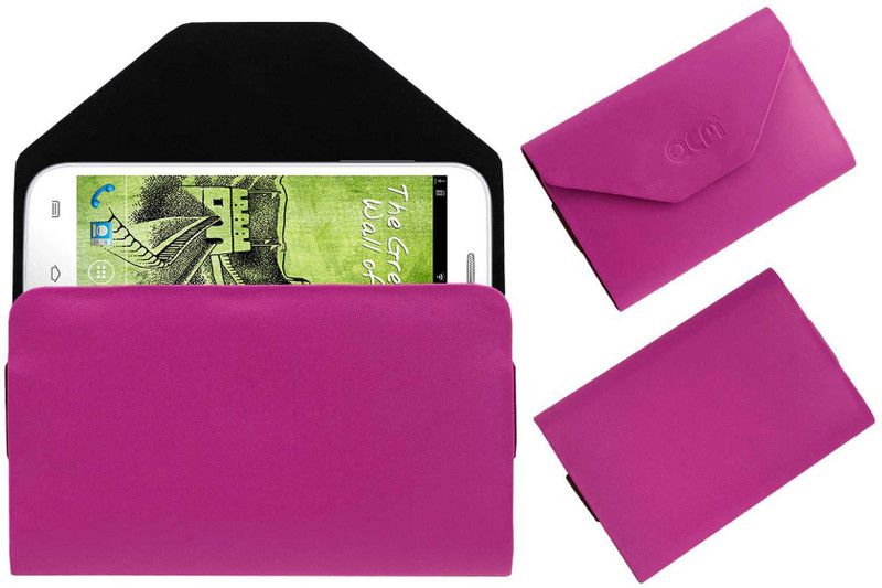 ACM Pouch for Sansui SA53G  (Pink, Cases with Holder, Pack of: 1)
