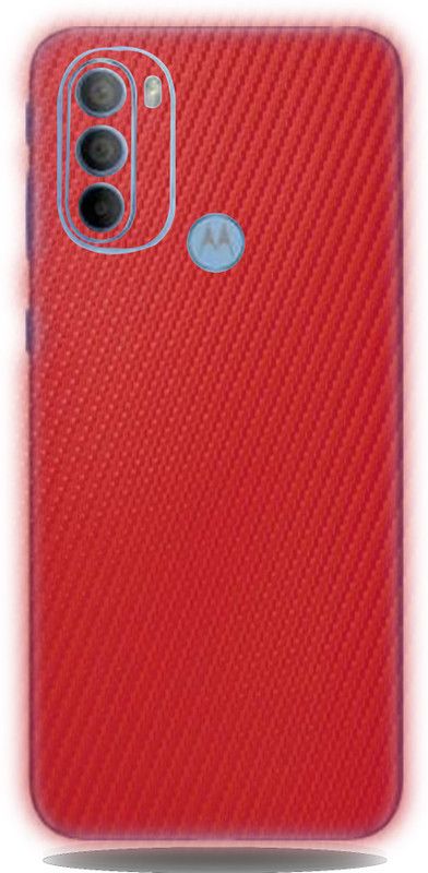 CLAXA Red Carbon Fiber Motorola G31 Back Skin Guard, Red Carbon Fiber Mobile Skin  (Red Carbon Fiber Skin With Super matte finish)