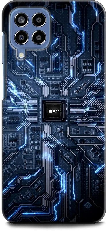 INDICRAFT Back Cover for SAMSUNG Galaxy M53 5G A11, CHIP, ELECTRONIC, RETRO, TECHNOLOGY, CIRCUIT  (Multicolor, Shock Proof, Pack of: 1)