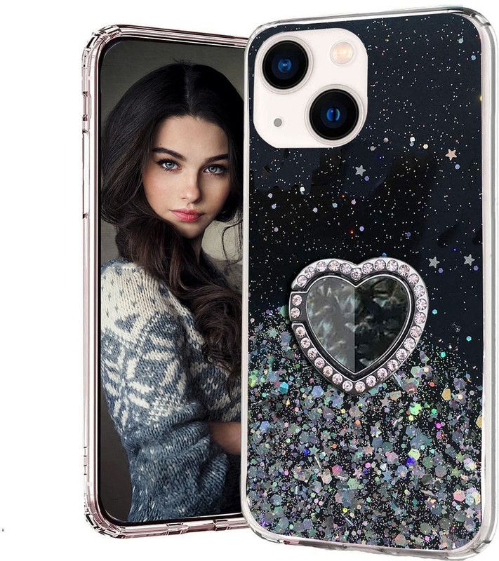 KC Back Cover for Apple iPhone 13  (Black, Silicon, Pack of: 1)