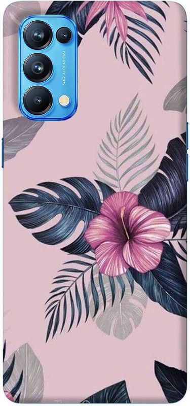 NDCOM Back Cover for OPPO Reno5 Pro Flowers Printed  (Multicolor, Hard Case, Pack of: 1)
