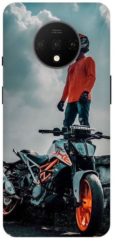 Afterglow Back Cover for One Plus 7T DUKE, KTM, BIKE, RACER, DUCK LOVE, BIKER  (Multicolor, Shock Proof, Pack of: 1)