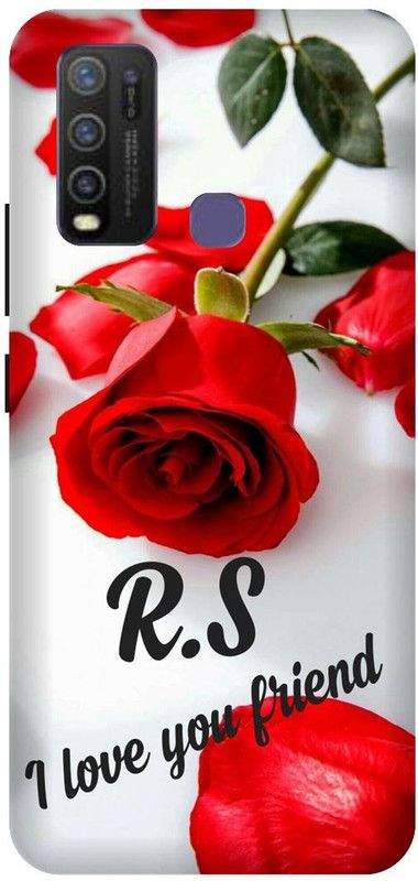 VS PRINT LINK Back Cover for VIVO Y30 ,VIVO 1938 ,RS, R LOVES S, RS NAME, RS Love Printed  (Red, Hard Case, Pack of: 1)