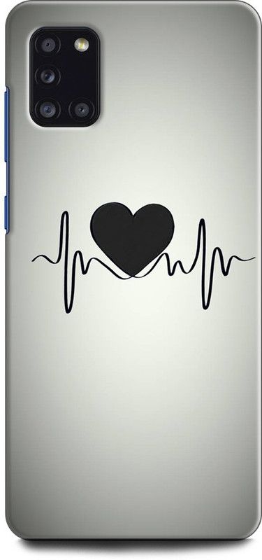 Afterglow Back Cover for SAMSUNG Galaxy A31 HEARTBEAT, A, LATTER A, LOVE, HEART  (Multicolor, Shock Proof, Pack of: 1)