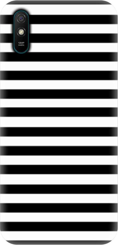 Smutty Back Cover for Mi Redmi 9A, Mi Redmi 9i - Black Stripes Print  (Multicolor, Hard Case, Pack of: 1)