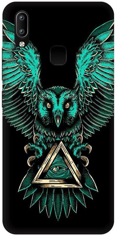 URCHIN Back Cover for Vivo Y95 owl, illuminati owl, cool, tranding, bird, fire, fantacy  (Multicolor, Shock Proof, Pack of: 1)