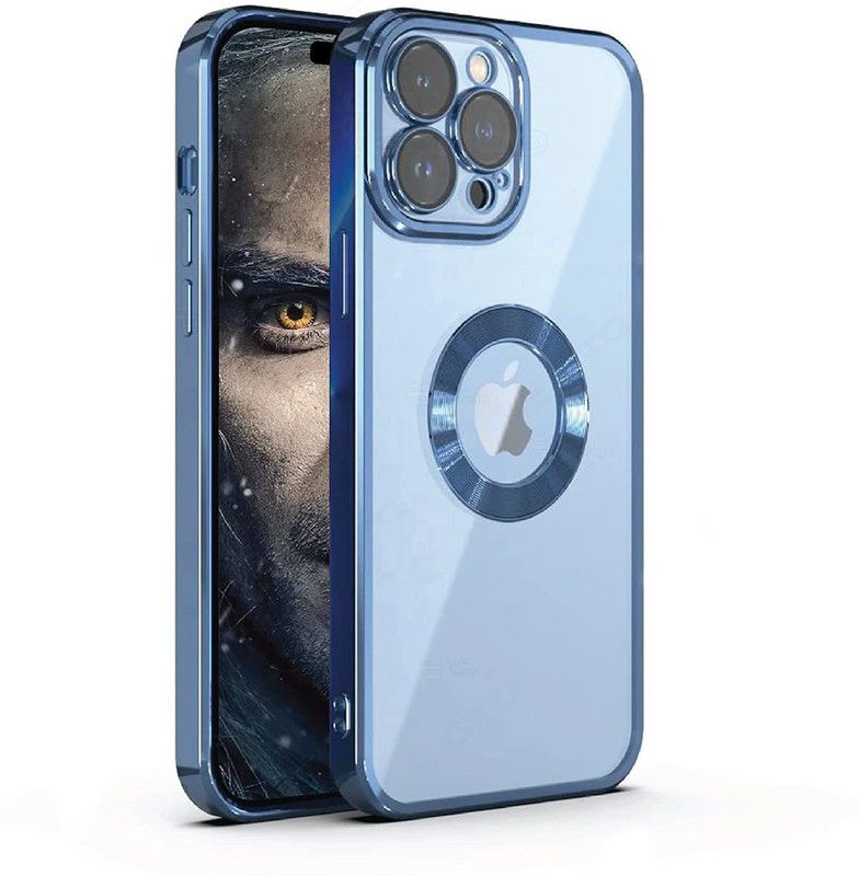 Bonqo Back Cover for Apple iPhone14 Pro Max  (Blue, Dual Protection, Silicon, Pack of: 1)
