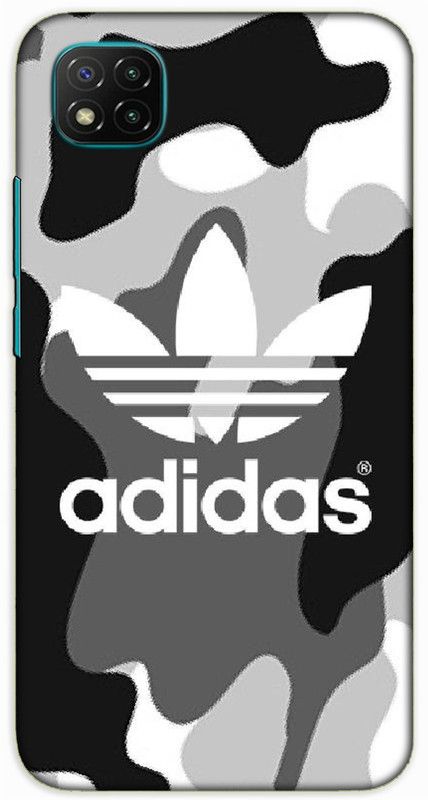 iprinto Back Cover for Poco C3 Adidas logo Back Cover  (White, Hard Case, Pack of: 1)