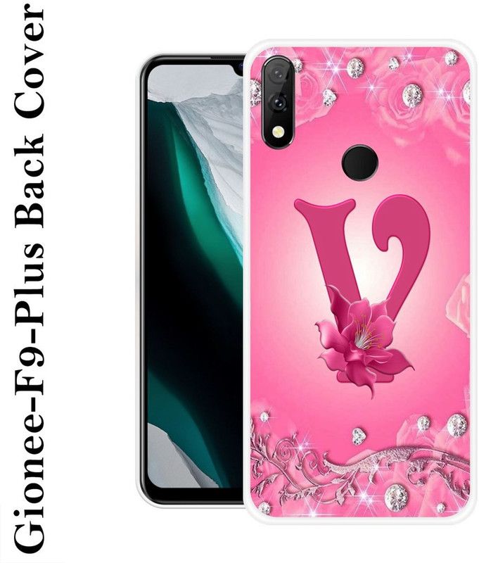 KUDI Back Cover for Gionee F9 Plus  (Pink, Silver, Silicon)