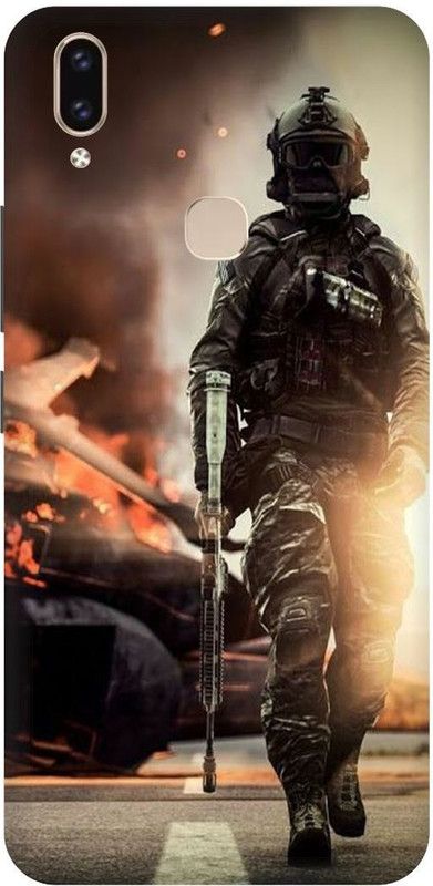 THE NARAYANA COLLECTIONS Back Cover for VIVO V9-1723-PUBG,FOGI,SOLDIER,AIR,FORCE  (Multicolor, Hard Case, Pack of: 1)