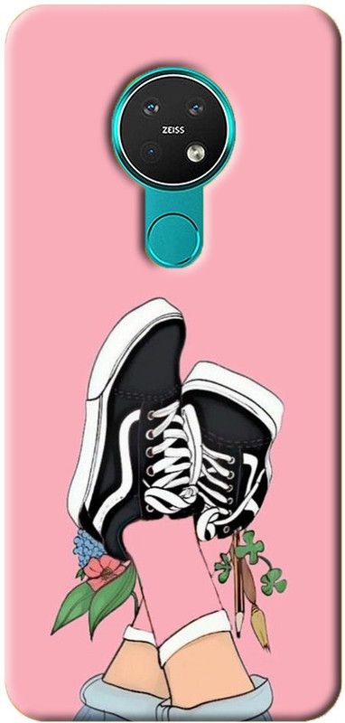 NDCOM Back Cover for Nokia 7.2 Girl Shoes Printed  (Multicolor, Hard Case, Pack of: 1)