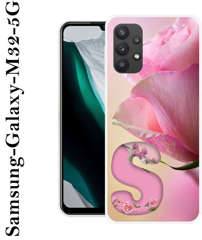 REALKING Back Cover for Samsung Galaxy M32 5G  (Pink, Beige, Grip Case, Silicon)
