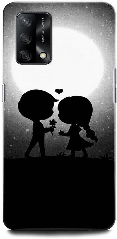 ORBIQE Back Cover for OPPO F19 CPH2219 GIRL BOY LOVE, ANIME, ROSE, MOON, COUPLE, SWEET COUPLE  (Multicolor, Hard Case, Pack of: 1)
