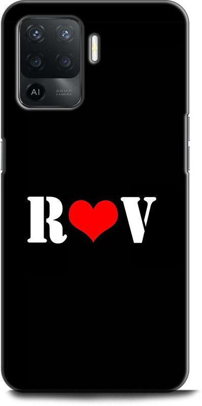Afterglow Back Cover for Oppo F19 Pro, CPH2285 R V, R LOVES V, NAME, LETTER, ALPHABET, RV LOVE, HART  (Multicolor, Shock Proof, Pack of: 1)