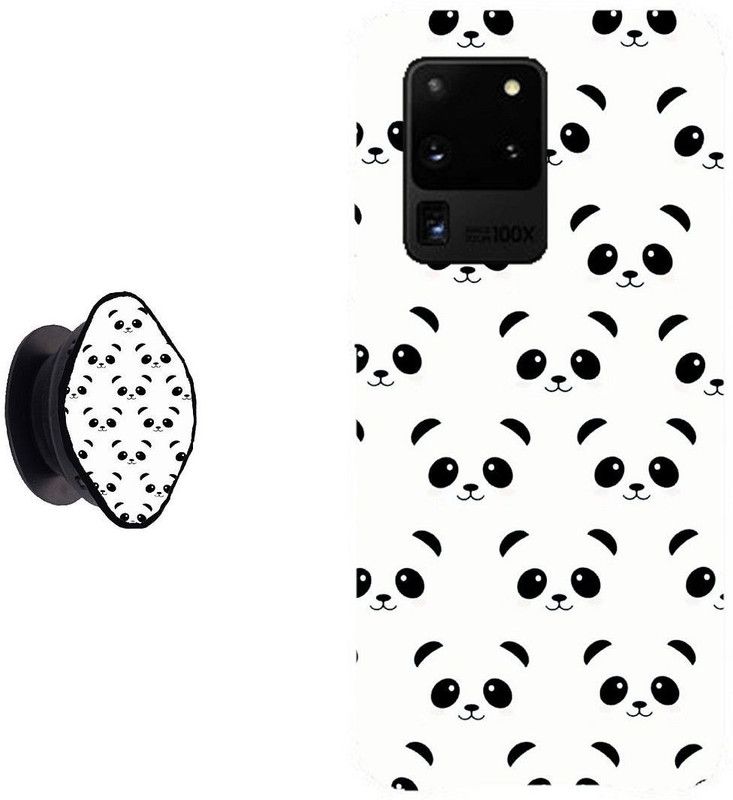 My Swag Back Cover for Samsung Galaxy S20 Ultra  (White, Black, Cases with Holder, Pack of: 2)