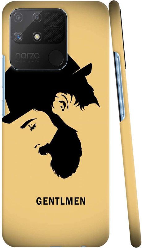 GS PANDA COLLECTIONS Back Cover for REALME NARZO 50A  (Yellow, Black, Pack of: 1)