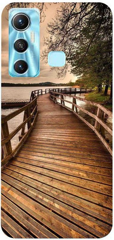 Skyhawk Back Cover for Sky Hawk Back Cover For Infinix Hot 11 Wooden River Bridge  (Multicolor, Waterproof, Silicon, Pack of: 1)
