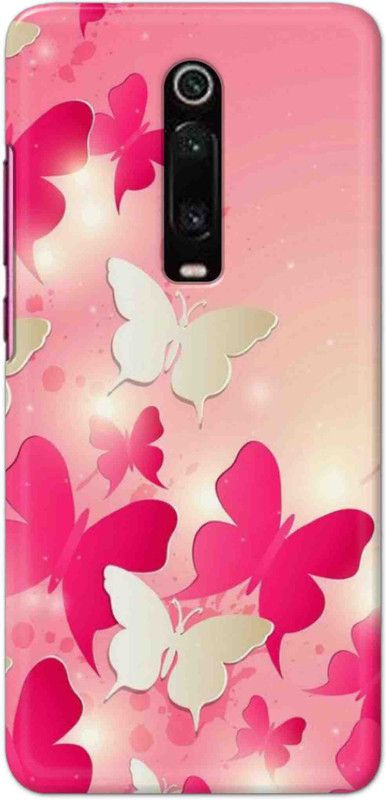 NDCOM Back Cover for Redmi K20 pro Pink Butterfly Printed  (Multicolor, Hard Case, Pack of: 1)