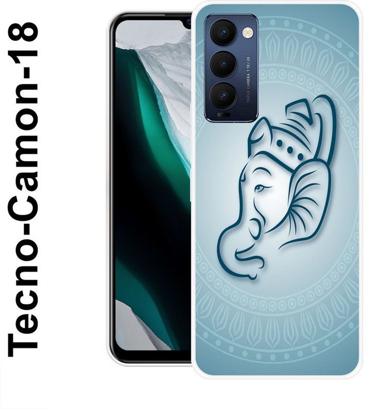 KLC Back Cover for Tecno Camon 18  (Blue, Silicon)