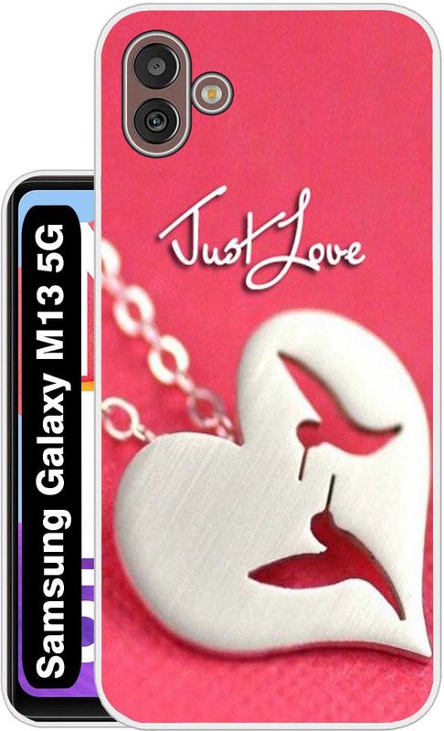 Case Club Back Cover for Samsung Galaxy M13 5G  (Pink, White, Grip Case, Silicon, Pack of: 1)