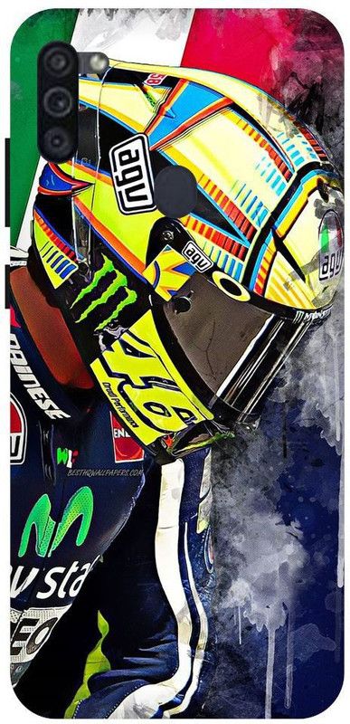 URCHIN Back Cover for Samsung M11 valentino rossi, vr46, vr46 helmet, agv, bike rider, motogp  (Multicolor, Shock Proof, Pack of: 1)