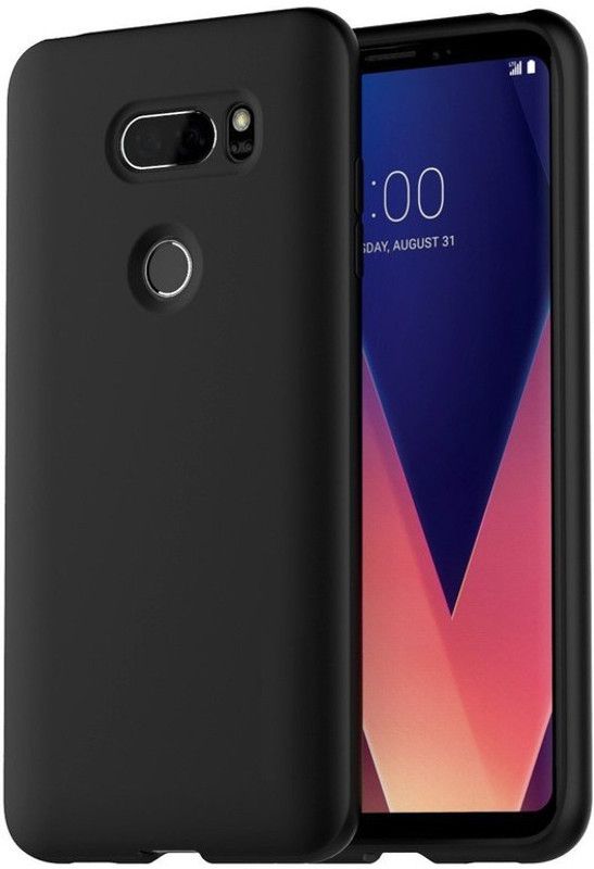 Elica Back Cover for LG V30  (Black, Shock Proof, Silicon, Pack of: 1)