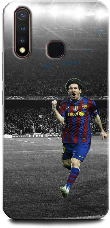 Afterglow Back Cover for Vivo U20 Lione Messi, Football, Messi 10, Barcelona, Jersey, Sports  (Multicolor, Dual Protection, Pack of: 1)