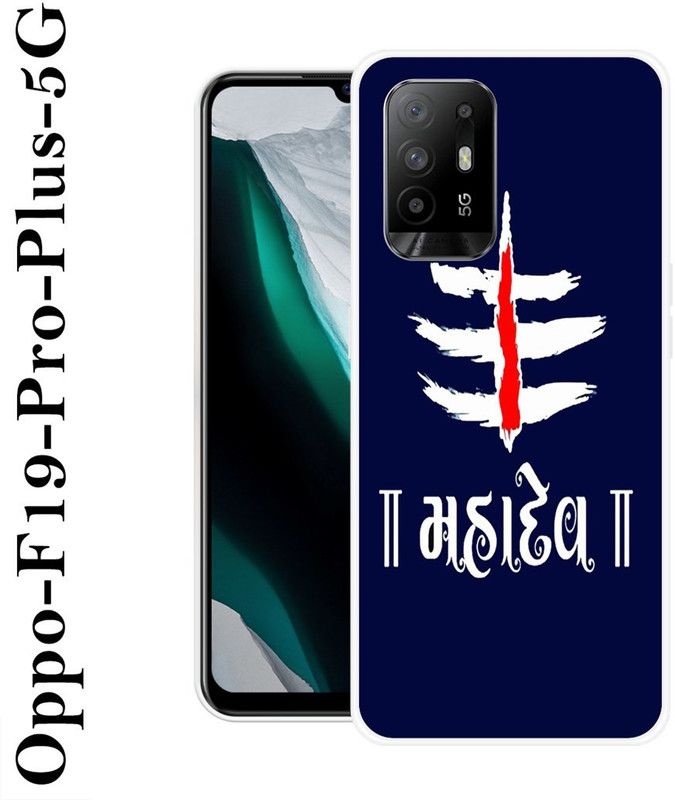 KLC Back Cover for Oppo F19 Pro Plus 5G  (Blue, White, Grip Case, Silicon)