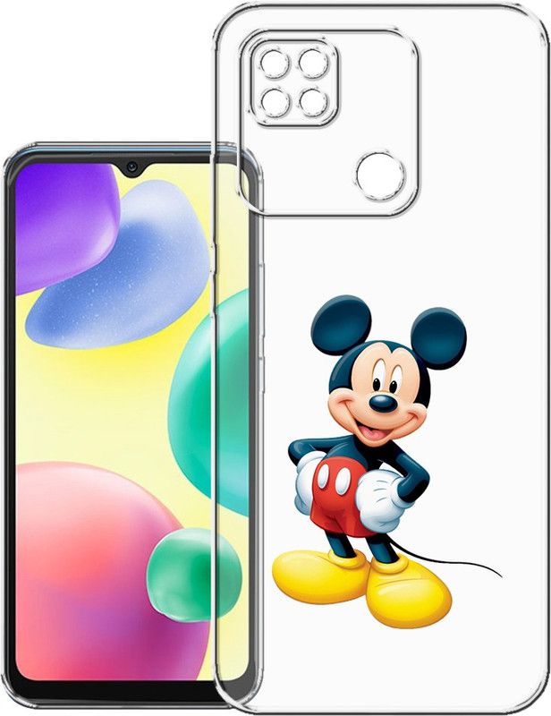 HANIRY Back Cover for Redmi 10A / 220233L2C mobile cover | MICKY MOUSE | Designer | PNG_16  (Multicolor, Flexible, Silicon, Pack of: 1)