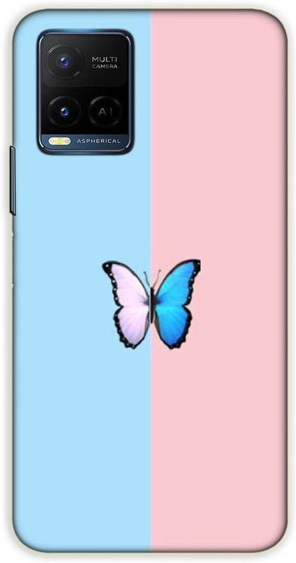 iprinto Back Cover for Vivo Y21,V2111, Vivo Y33s,V2109 butterfly Back Cover  (Multicolor, Hard Case)