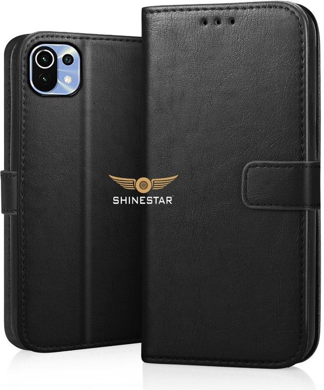 SHINESTAR. Back Cover for Mi 11 Lite  (Black, Pack of: 1)
