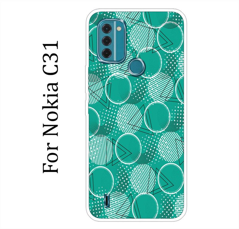 BeauCase Back Cover for Nokia C31  (Blue, Grip Case, Silicon, Pack of: 1)