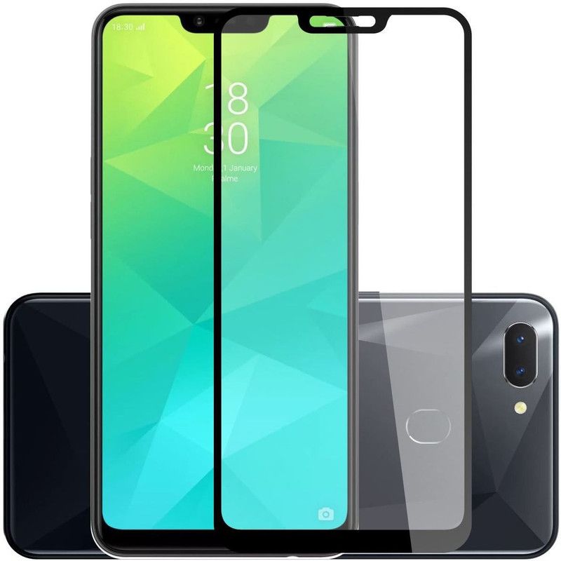 CASE CREATION Edge To Edge Tempered Glass for OPPO A5, Oppo A3s, Realme 2, Realme C1  (Pack of 1)