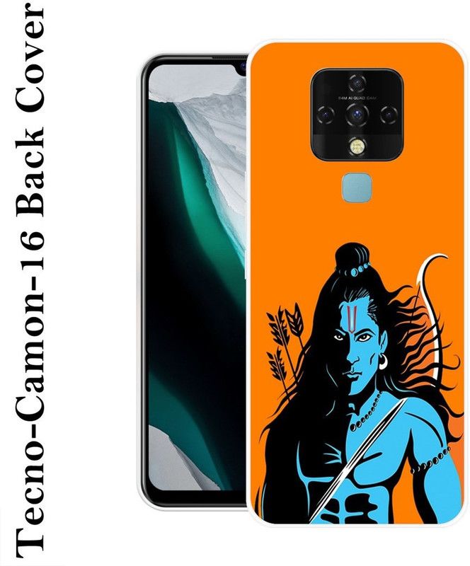 PALWALE BALAJI Back Cover for Tecno Camon 16  (Orange, Blue, Silicon)