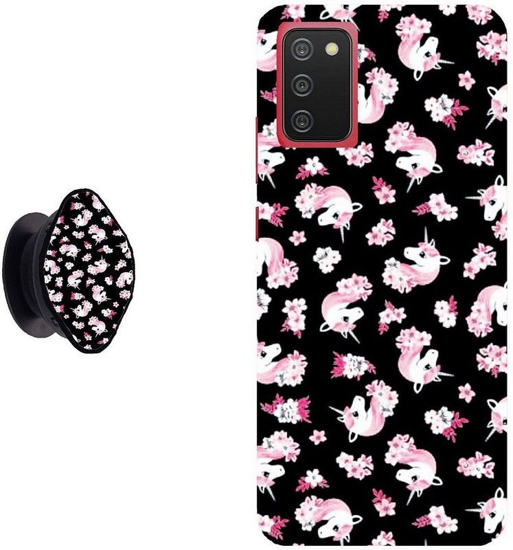 Flipkart SmartBuy Back Cover for Samsung Galaxy F02s  (Black, Pink, Cases with Holder, Pack of: 2)