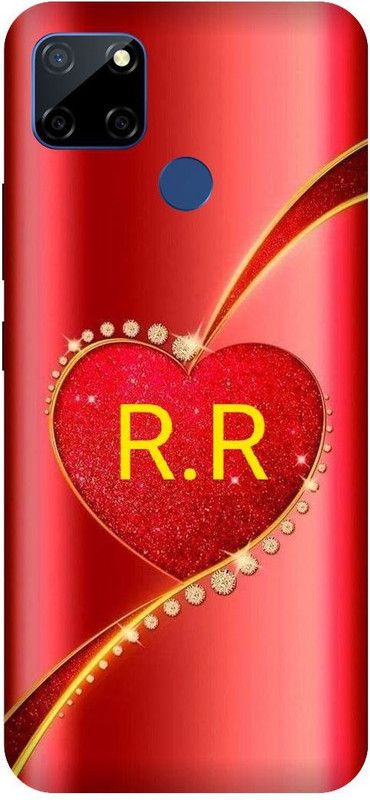 3D U PRINT Back Cover for Realme C25,RMX3193 RR, R LOVES R, NAME, LETTER, ALPHABET, RR LOVE  (Orange, Waterproof, Pack of: 1)