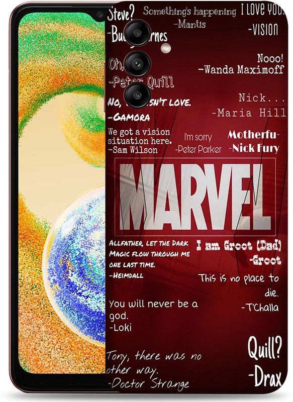 WeCre8 Skin's Samsung Galaxy A04s Mobile Skin  (Typo Marvel Multicolor Mobile Skin With Cleaning Wipes)