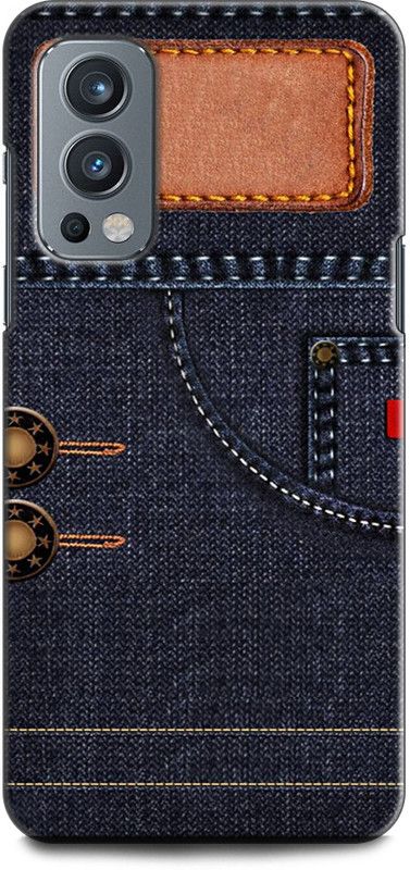 WallCraft Back Cover for OnePlus Nord 2 5G JEANS, BLUE JEANS, TEXTURE, FABRIC, PATTERN  (Multicolor, Dual Protection, Pack of: 1)