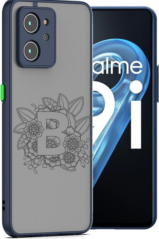 Lilliput Back Cover for REALME 9i  (Blue)