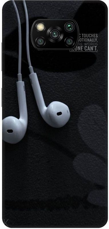 UMPRINT Back Cover for Poco X3  (Black, Hard Case, Pack of: 1)