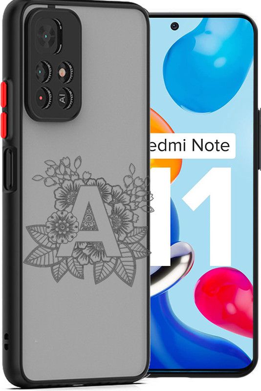 Lilliput Back Cover for Mi Redmi Note 11 5G  (Black, Matte Finish)