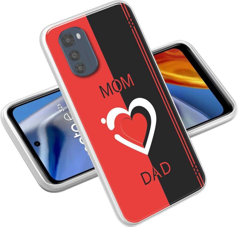 eBoggy Back Cover for Motorola Moto E32s  (Red, Black, Silicon, Pack of: 1)