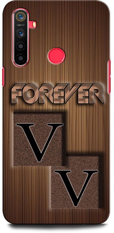 INTELLIZE Back Cover for Realme 5i VV, V LOVE, V LETTER, VV NAME  (Multicolor, Hard Case, Pack of: 1)